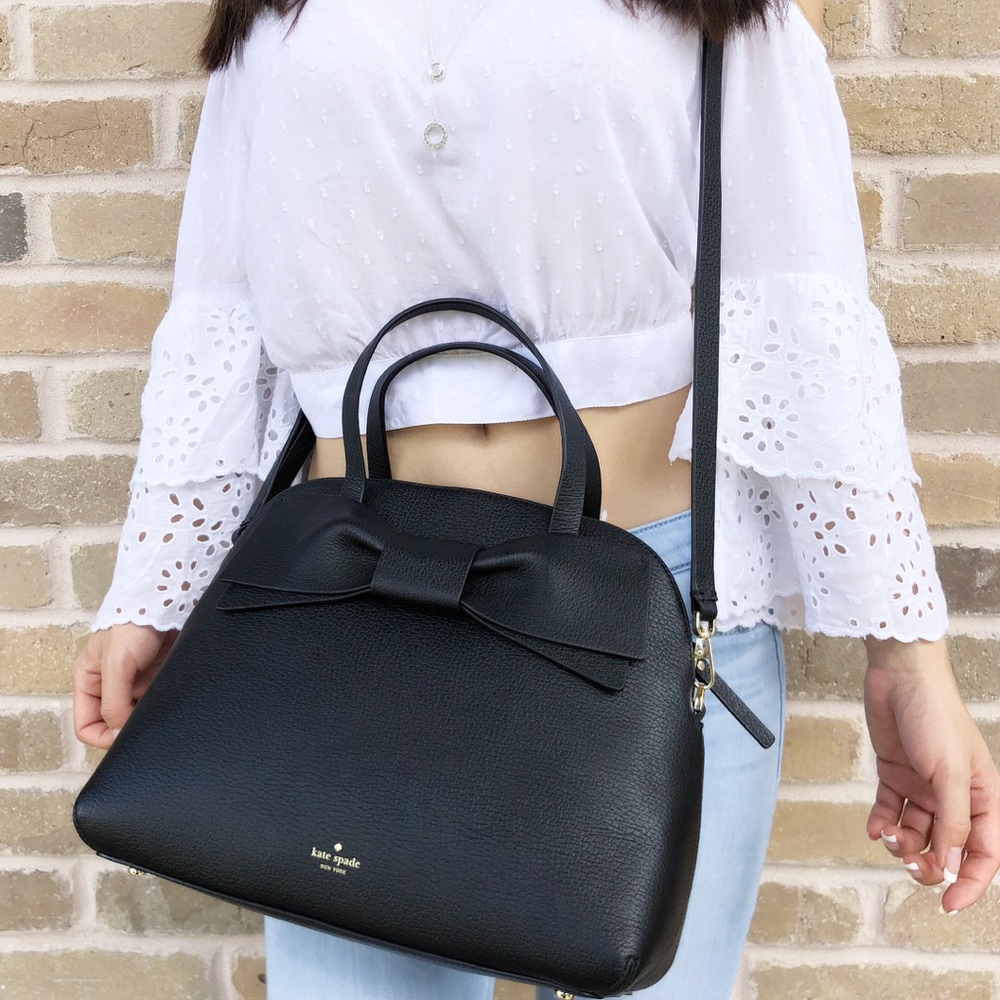 Kate spade olive drive Lottie Satchel Bow Black - Picture 5 of 8